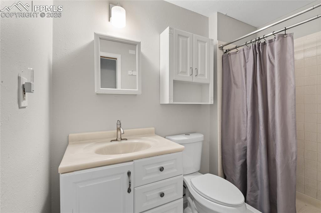 3/4 bath in basement. Convenient to the secondary bedroom.