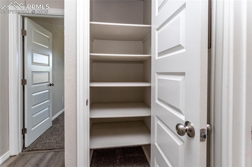 Upper hallway linen closet