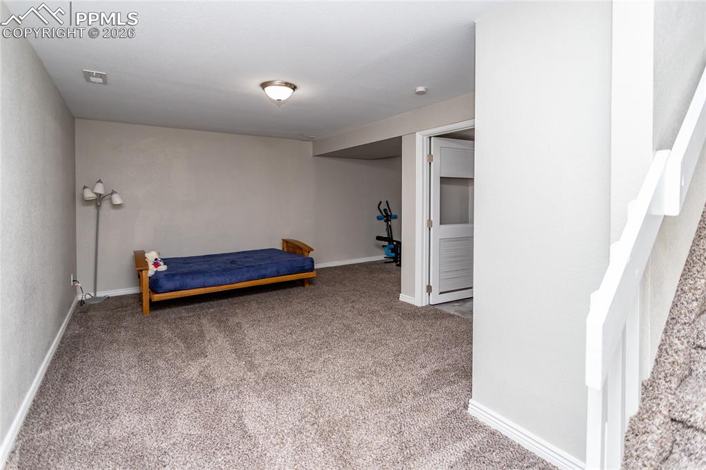 Large third bedroom is located on the basement level