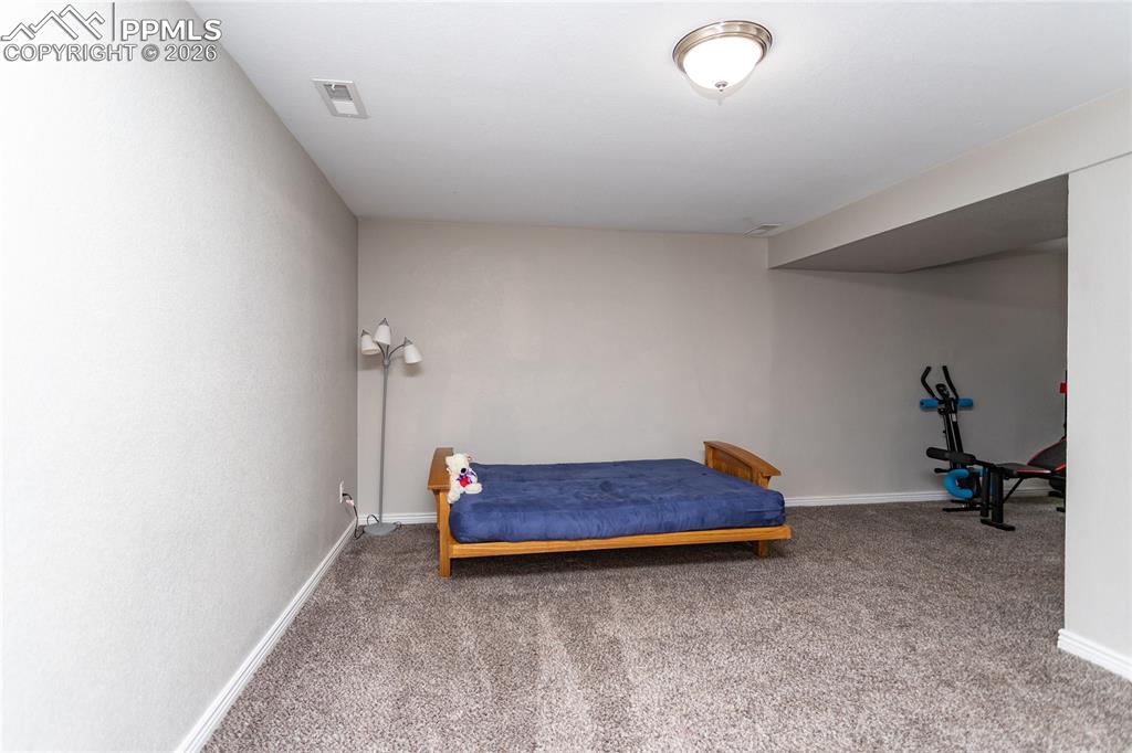 Large third bedroom is located on the basement level