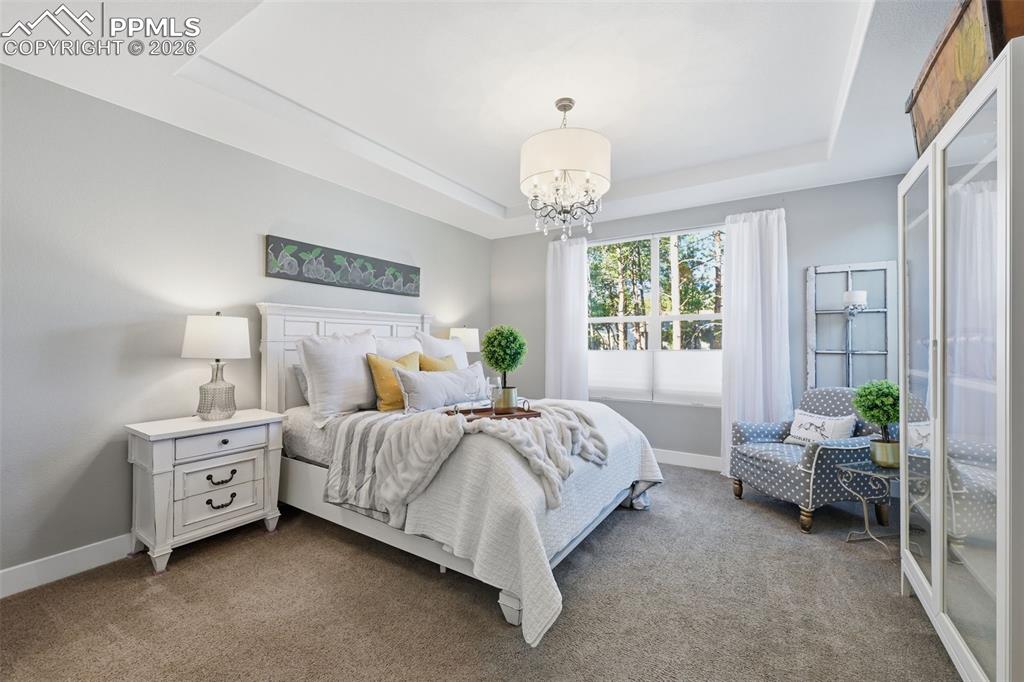 Main level master with up/down blinds for added privacy and full enjoyment of the trees!