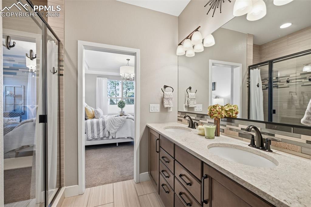 Large shower and plenty of drawers in the spa like master bath!