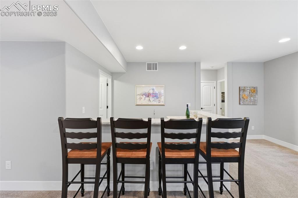 Wet bar in the basement 
