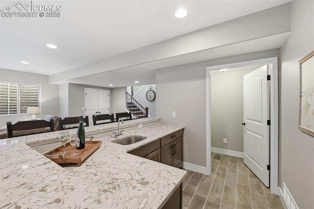 Another view of the wet bar and second pantry/wine room!