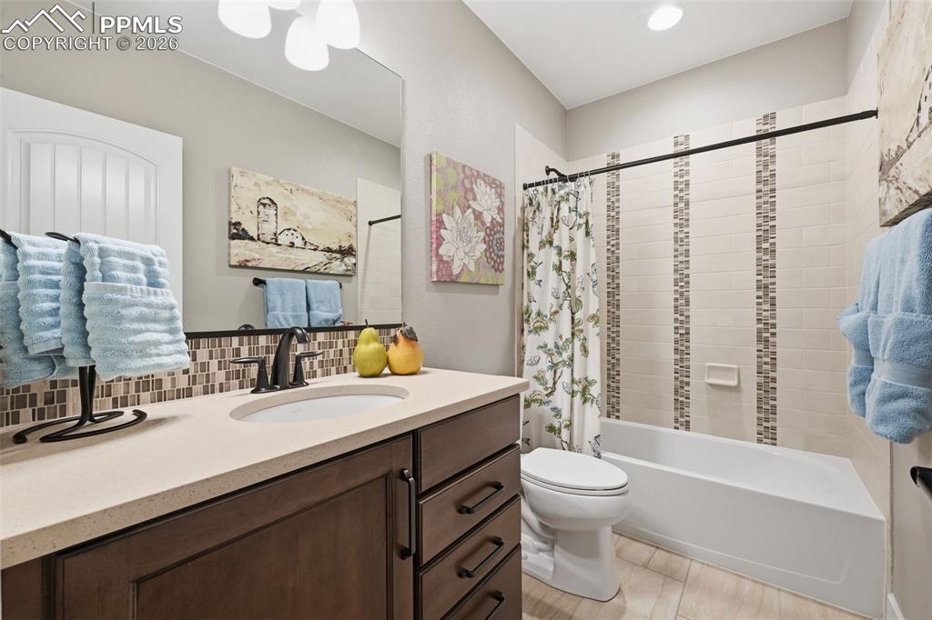 Junior master bath in the basement!