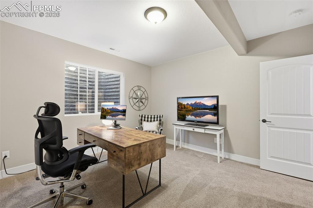 Another view of the fourth bedroom being used as an office!