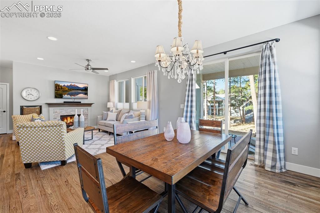 Wonderful dining area with walk out to your patio and treed open space!