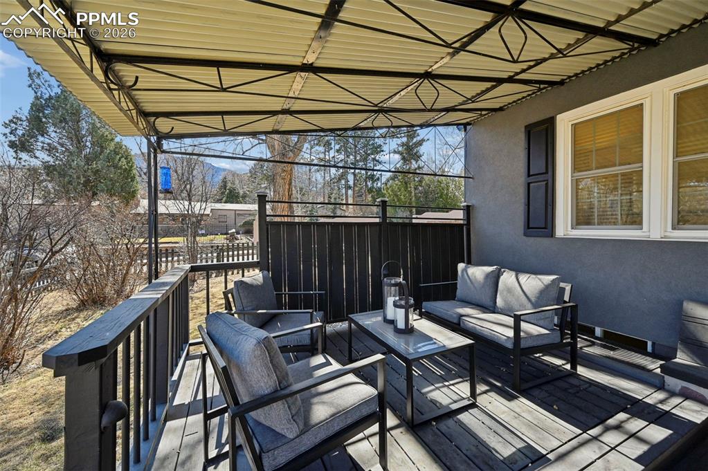 patio and deck off dining room french doors