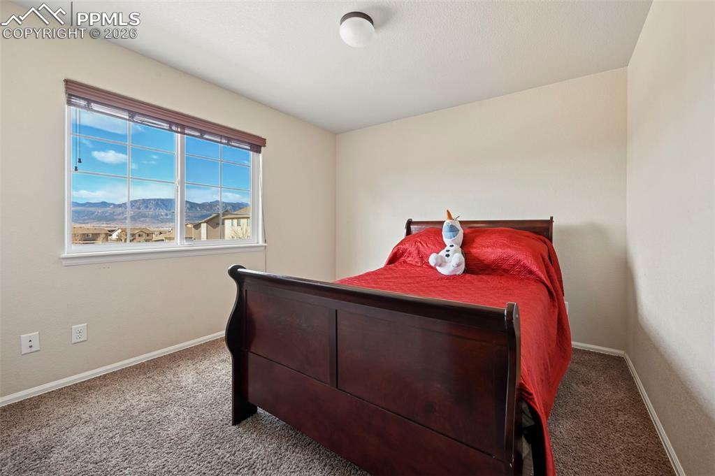 Second level bedroom #2 with stunning mountain views. 