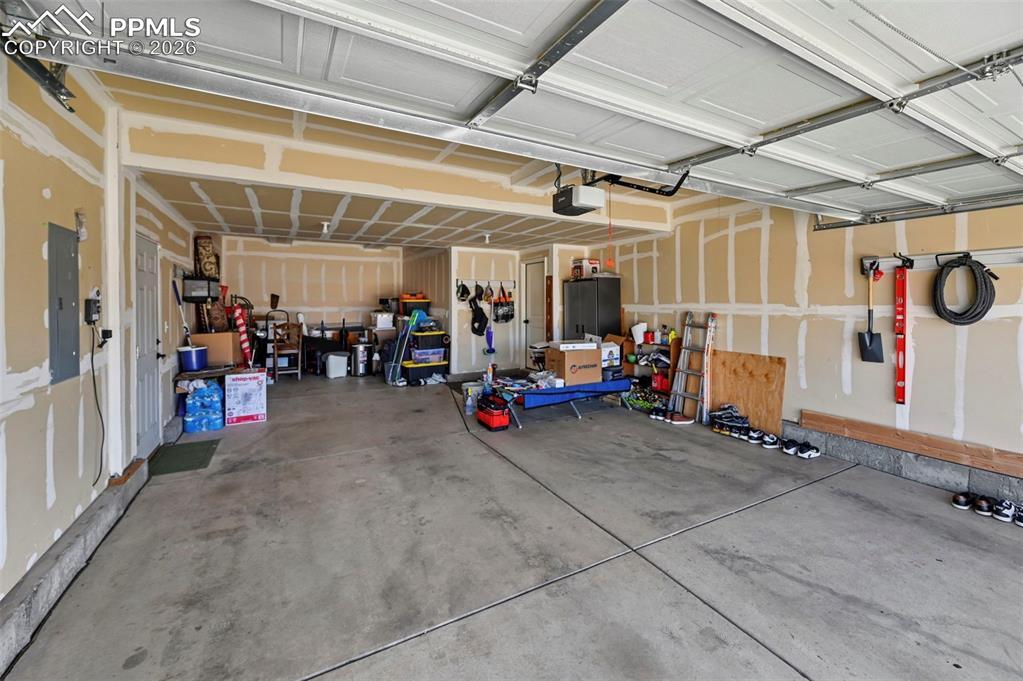 Three car tandem garage. 