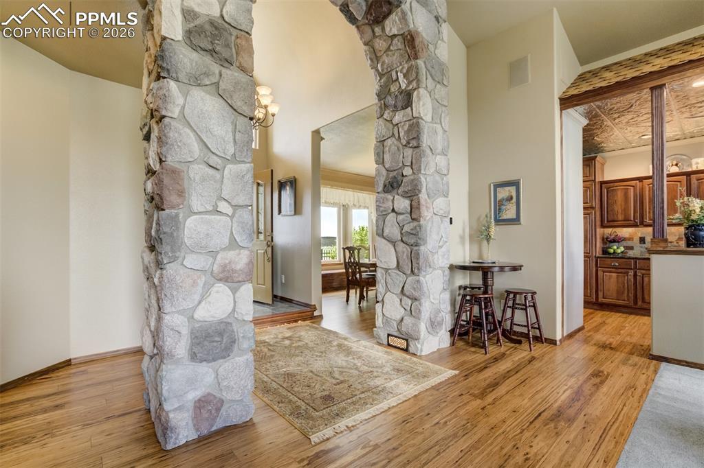 Dramatic stone archway 