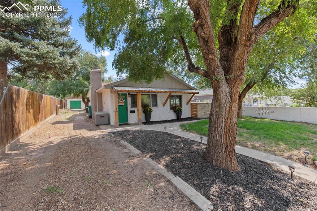Driveway and one car detached garage 