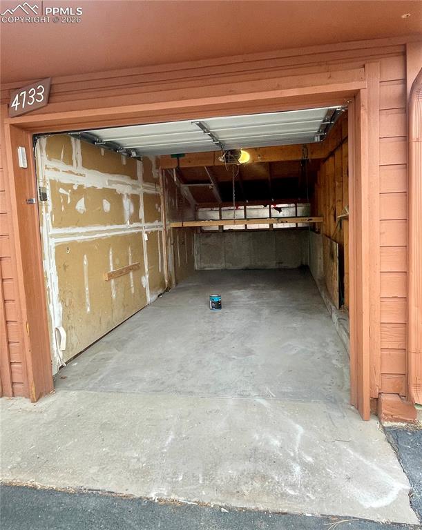 Garage has garage door opener.