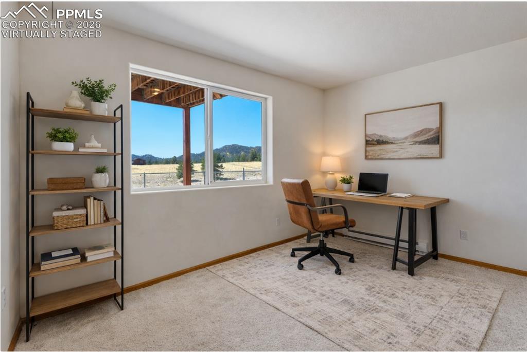 Virtually Staged - Versatile room with window and mountain views.
