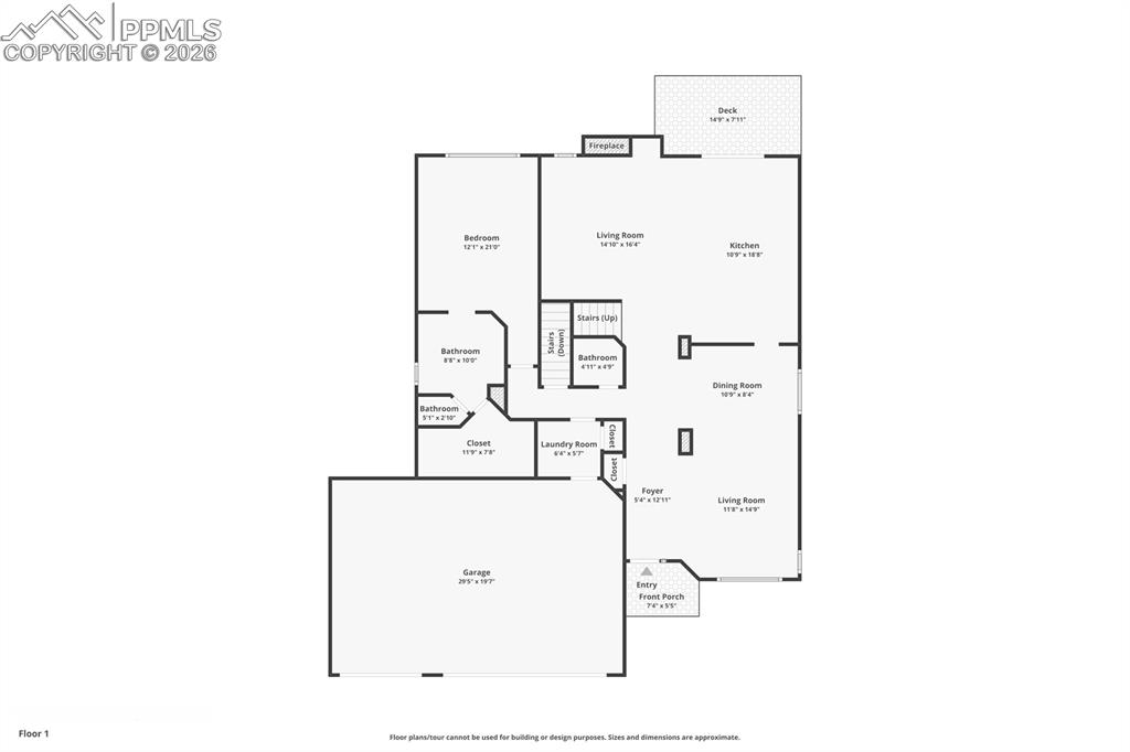Upper level floorplan