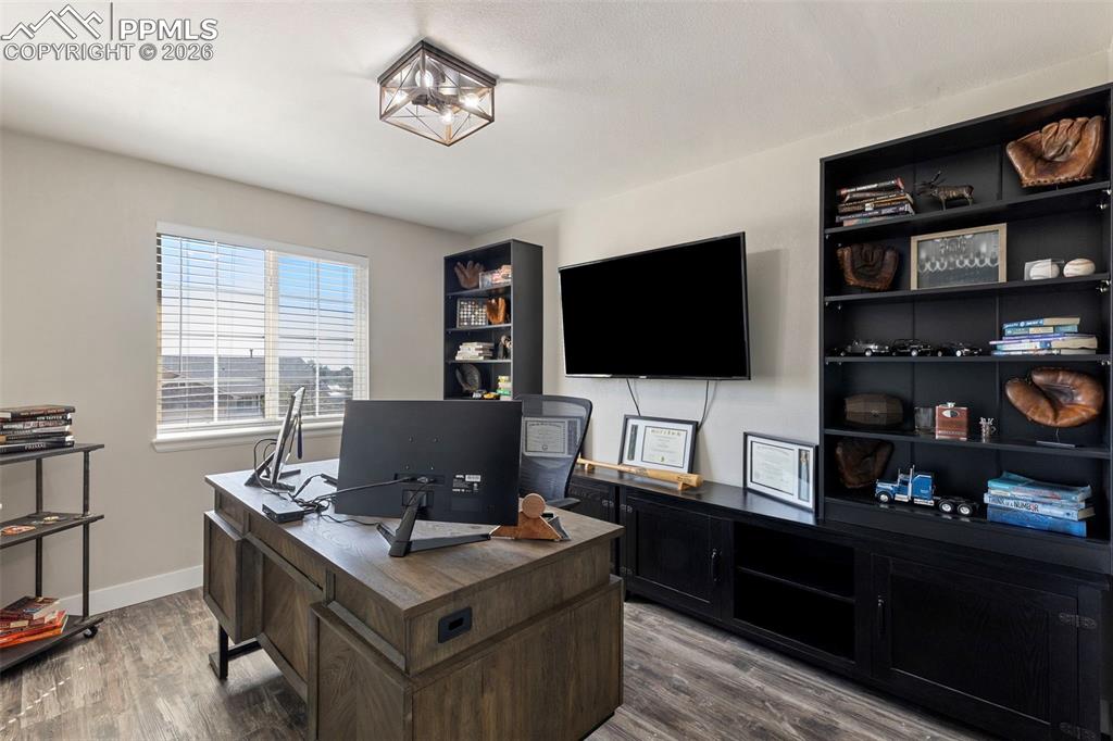 Upper Bedroom used as an office 