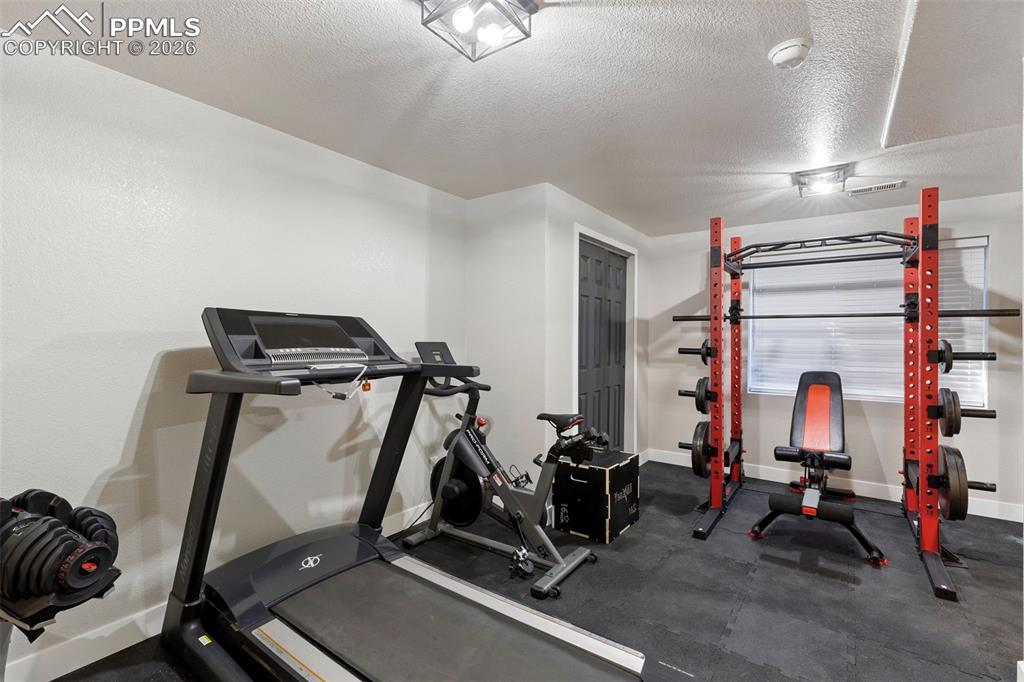 Bedroom used as exercise space 