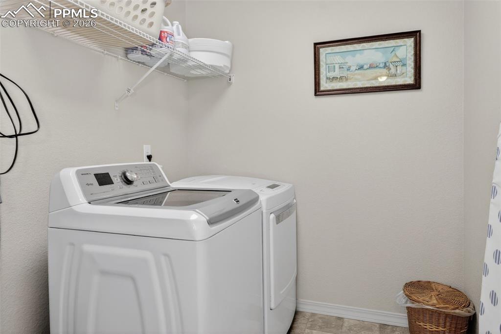 Upper level laundry room