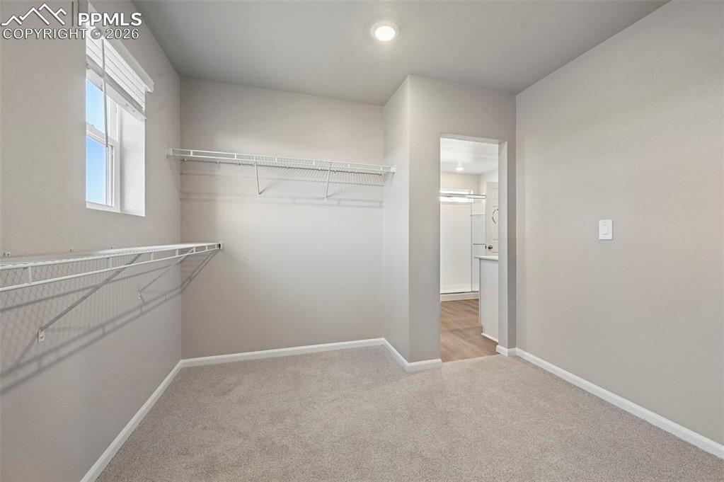 Large walk in closet in the primary suite!  