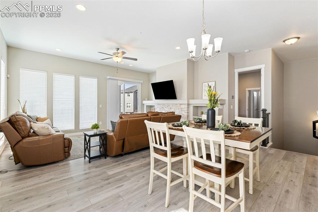 View from kitchen pantry w/ basement stairs on the right