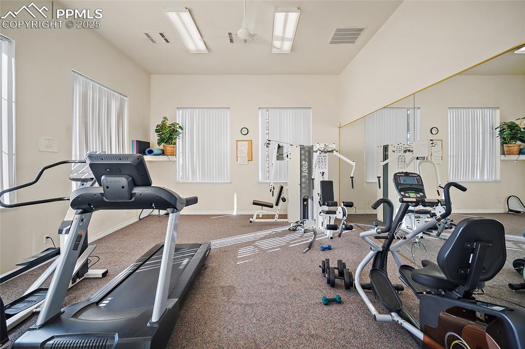 clubhouse/workout area