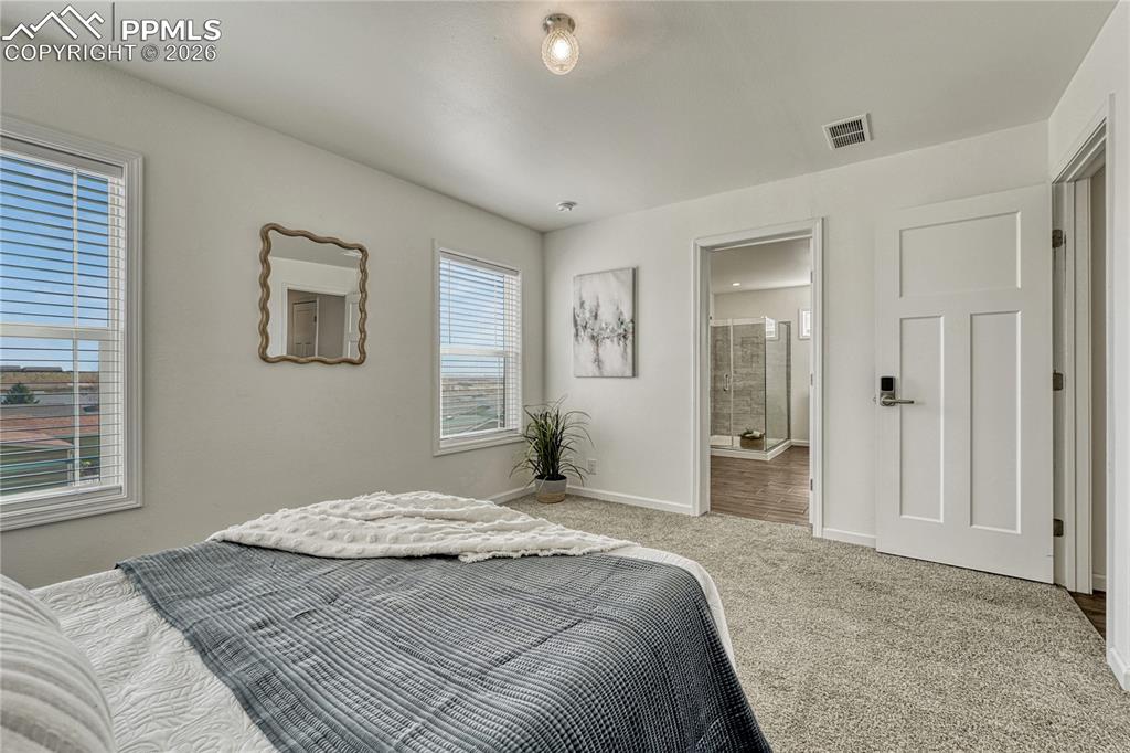 Primary bedroom can accommodate multiple furniture configurations
