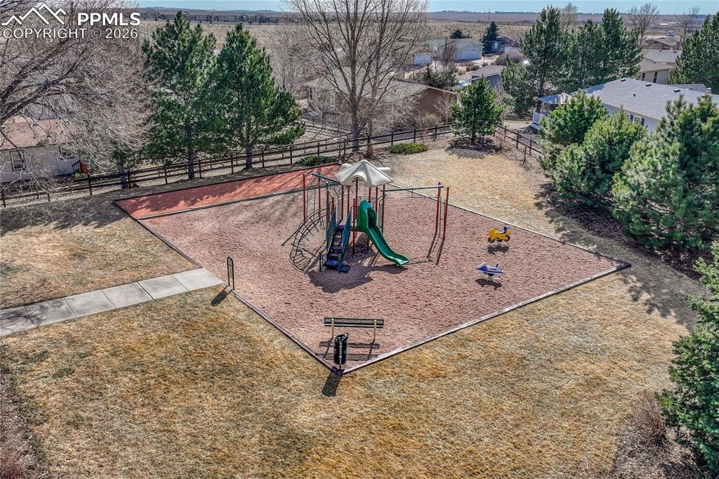 The community park and playground allows kids and pets to enjoy the outdoors
