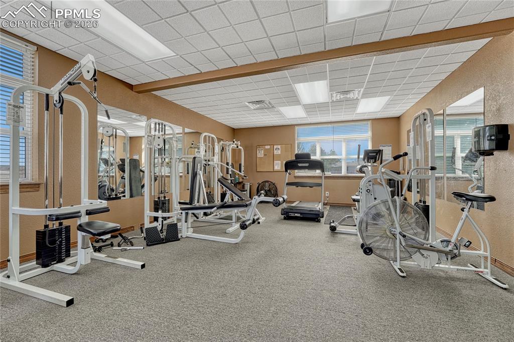 The community center also offers a fitness room where you can get a good workout without driving to a large gym.
