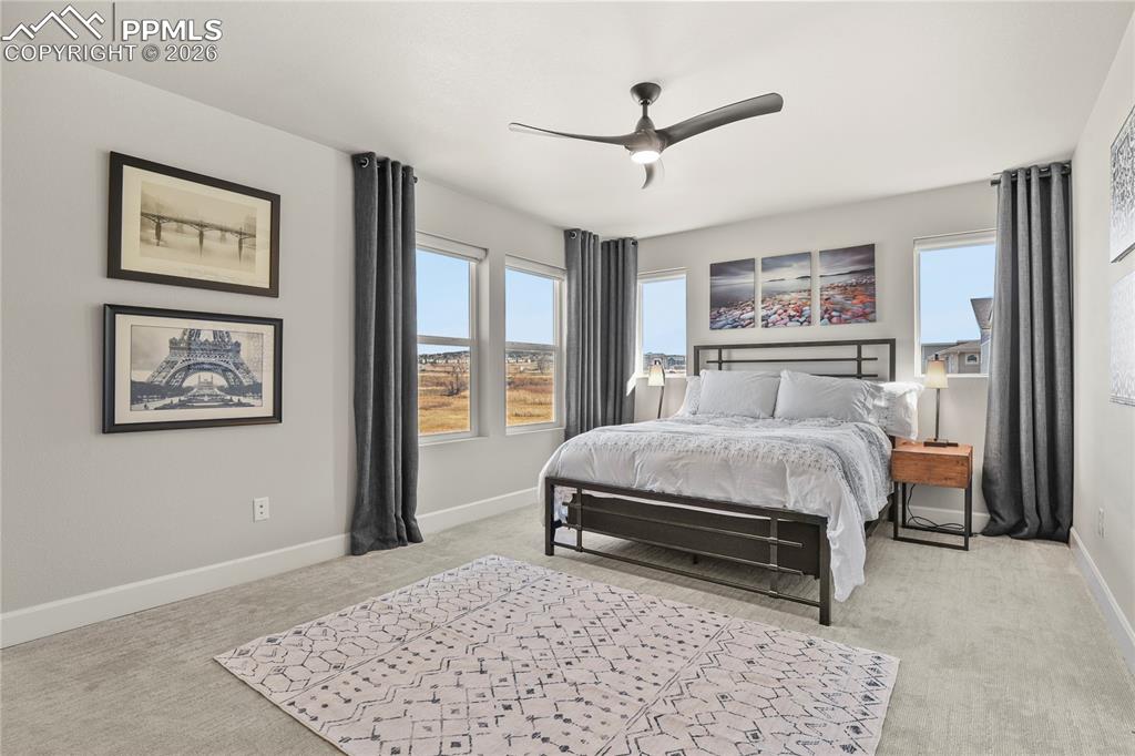 Spacious primary bedroom