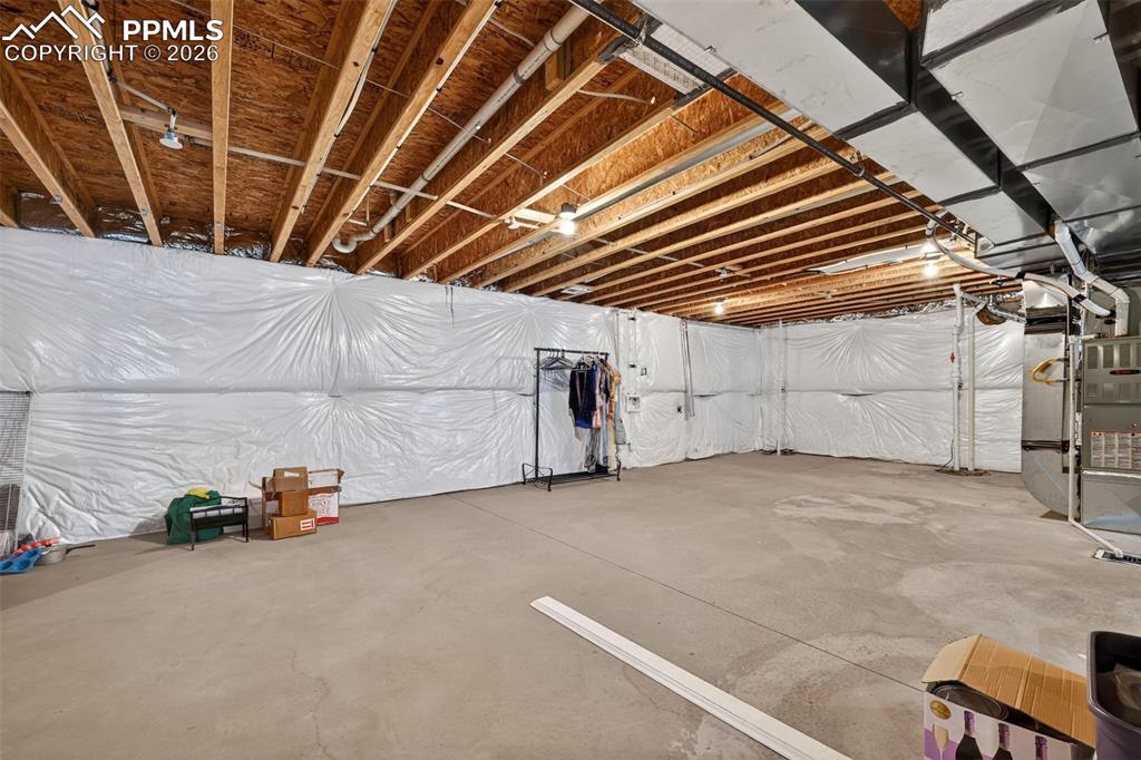 Large unfinished basement