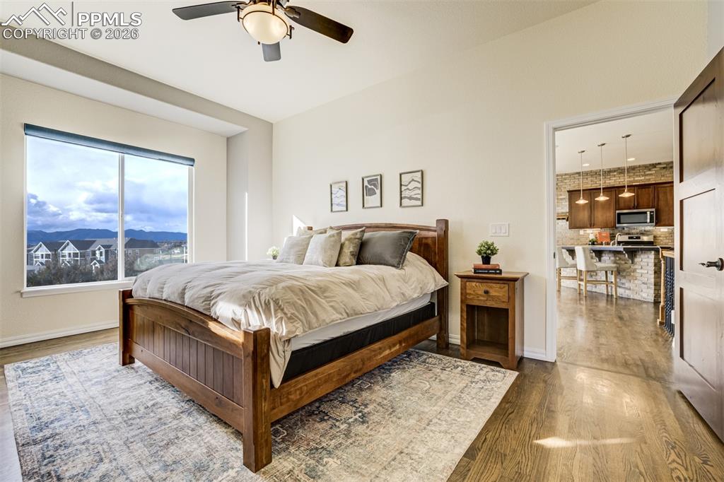 Great views from the primary bedroom