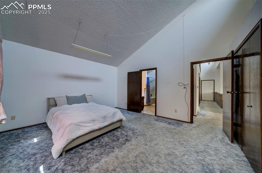 Main level Primary Bedroom with adjoining Bathroom.