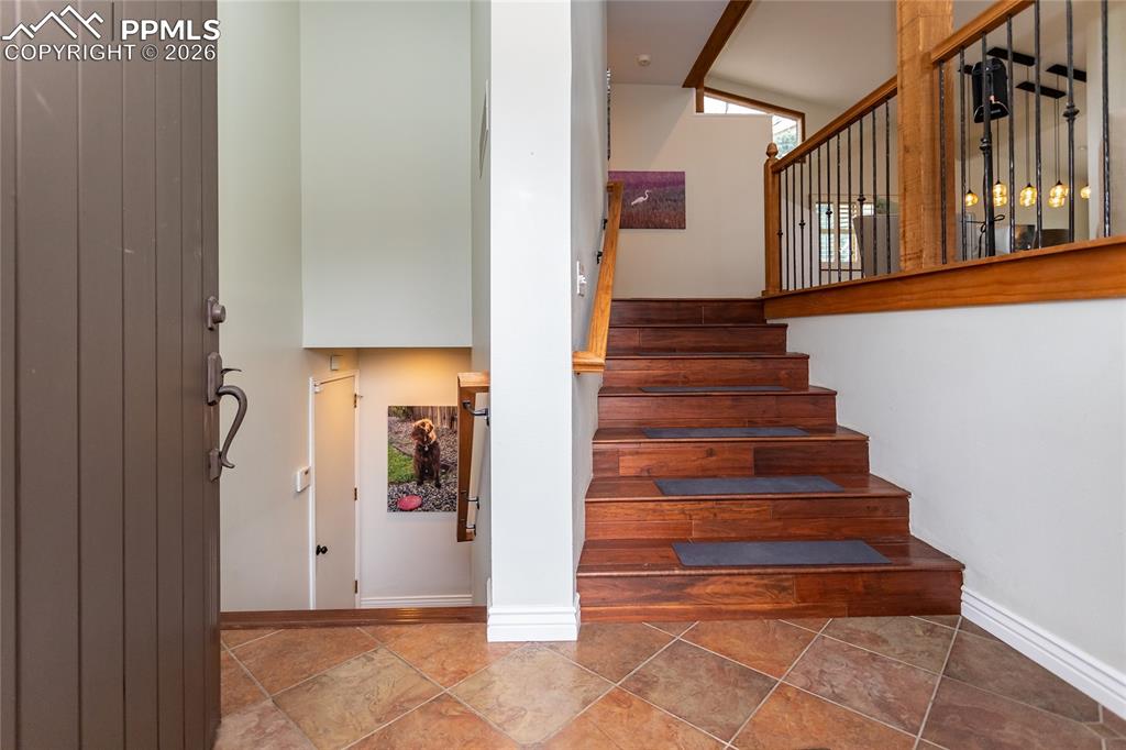 You are immediately drawn inside by the unique design, the open, airy feeling & the beautiful floors.