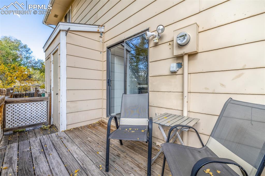 View of wooden terrace