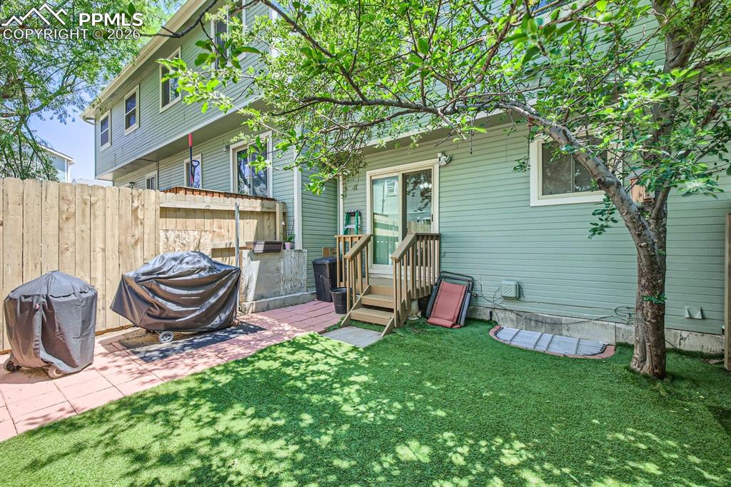 Family room in basement