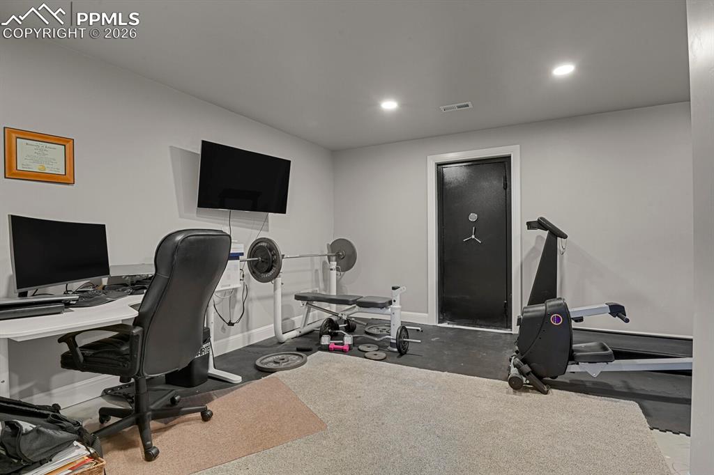 Workout room and safe room