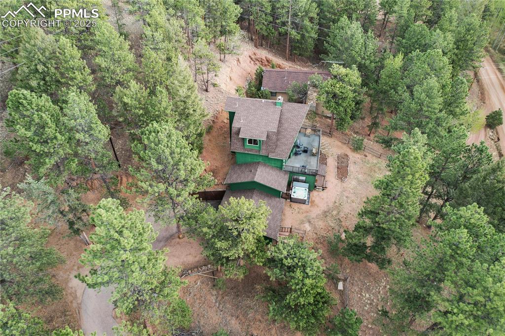 View from above of property