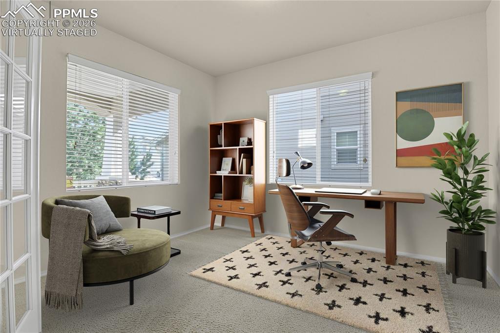 Main level study. Virtually Staged