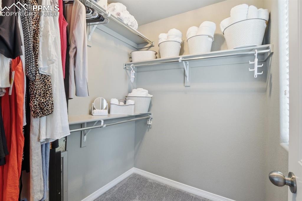 bedroom walk-in closet with window