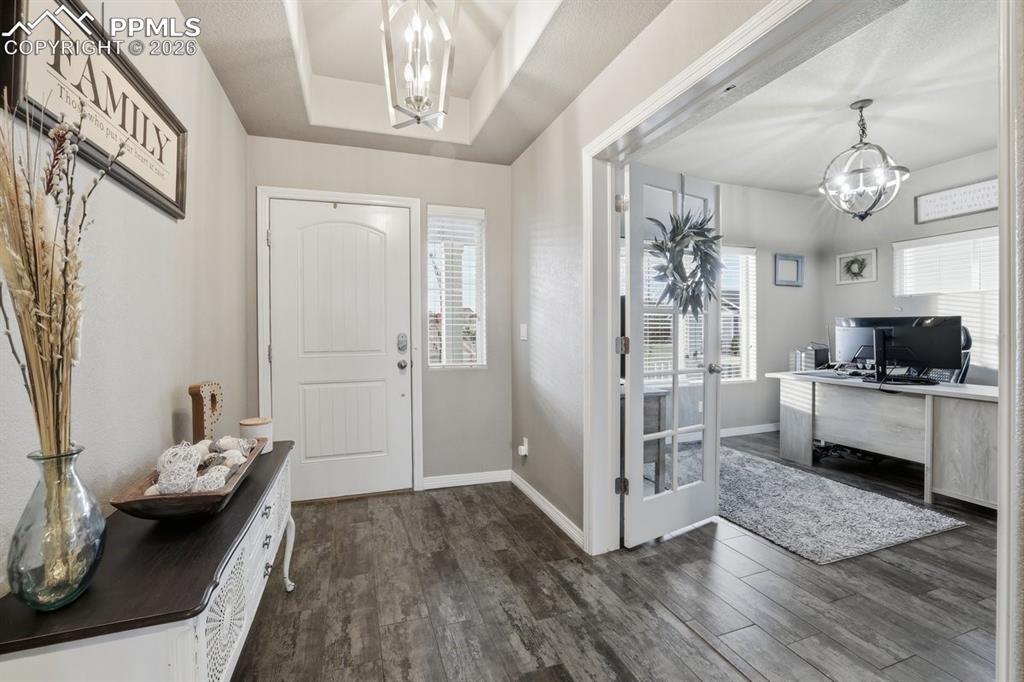 entryway with bedroom/office to the left when you enter the home