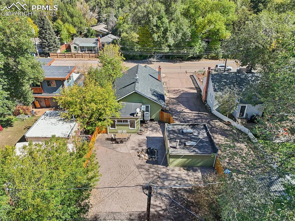 Ariel view from the backyard