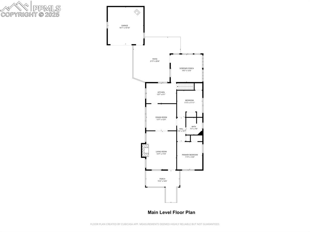 Main level floor plan