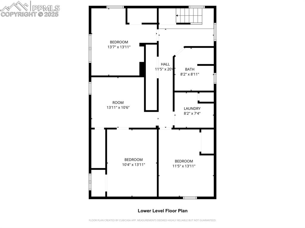 Lower level floor plan