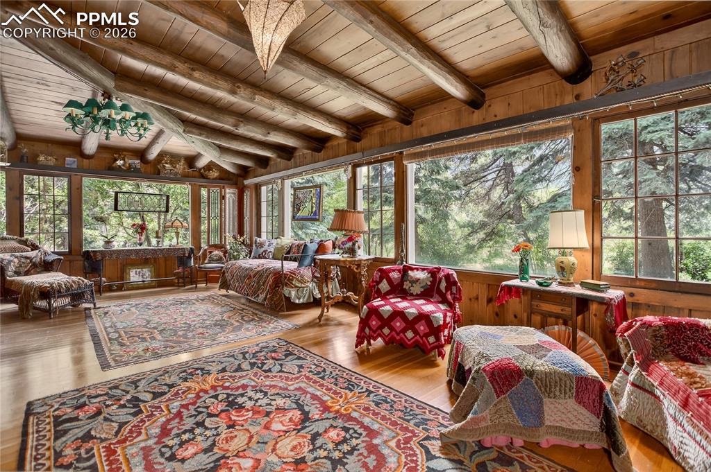 Sun Parlor with wall-to-wall windows