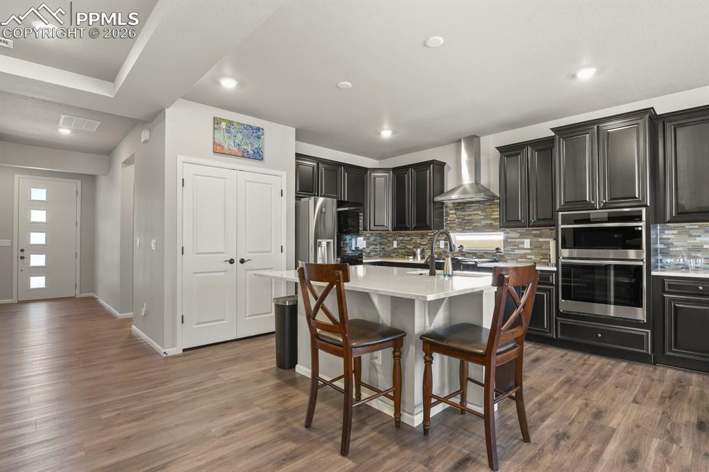 Beautiful brand new stainless steel appliances.