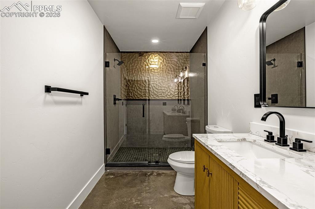 Bathroom 2 shower. Lower level. 