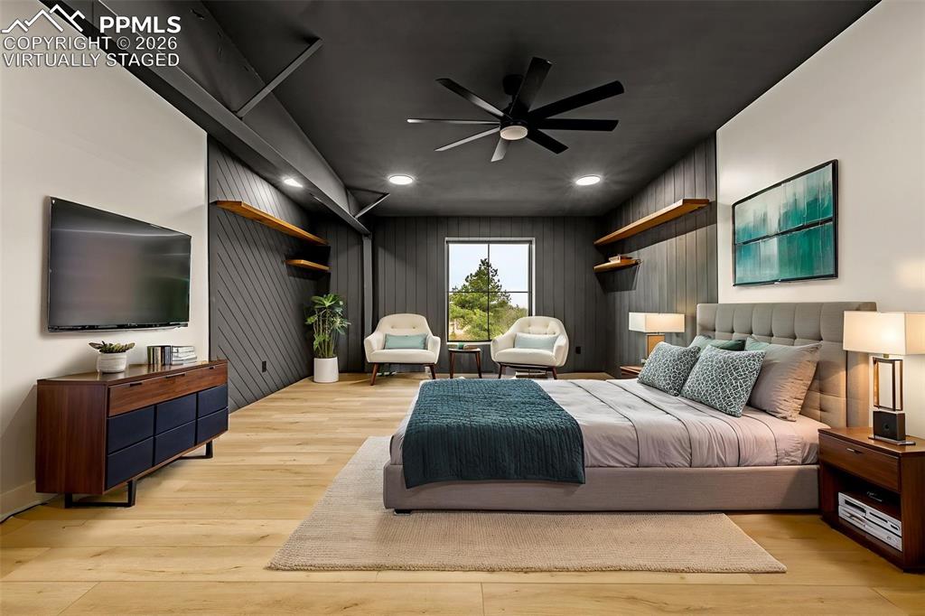 Virtually staged - Bedroom 3, upper level.