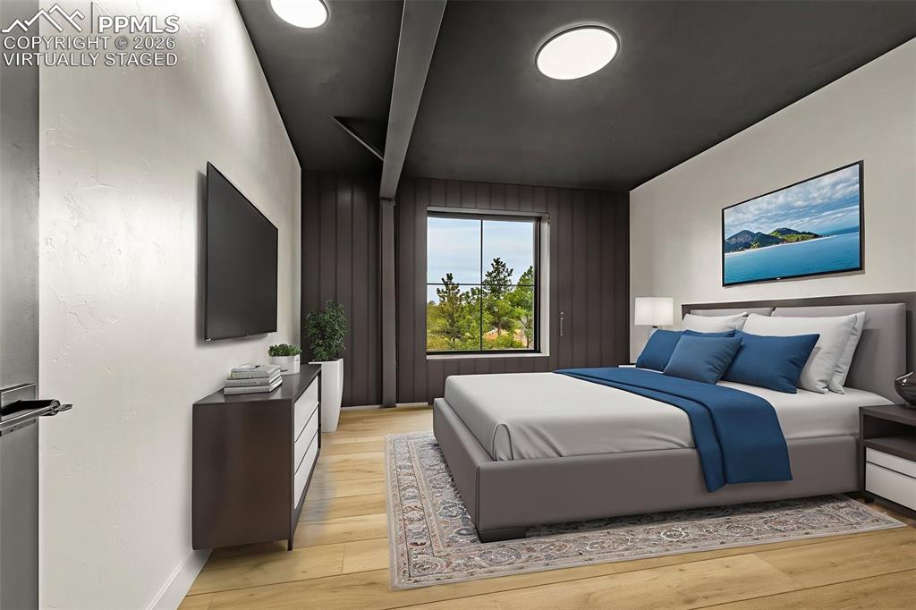 Virtually staged - Bedroom 4, upper level.