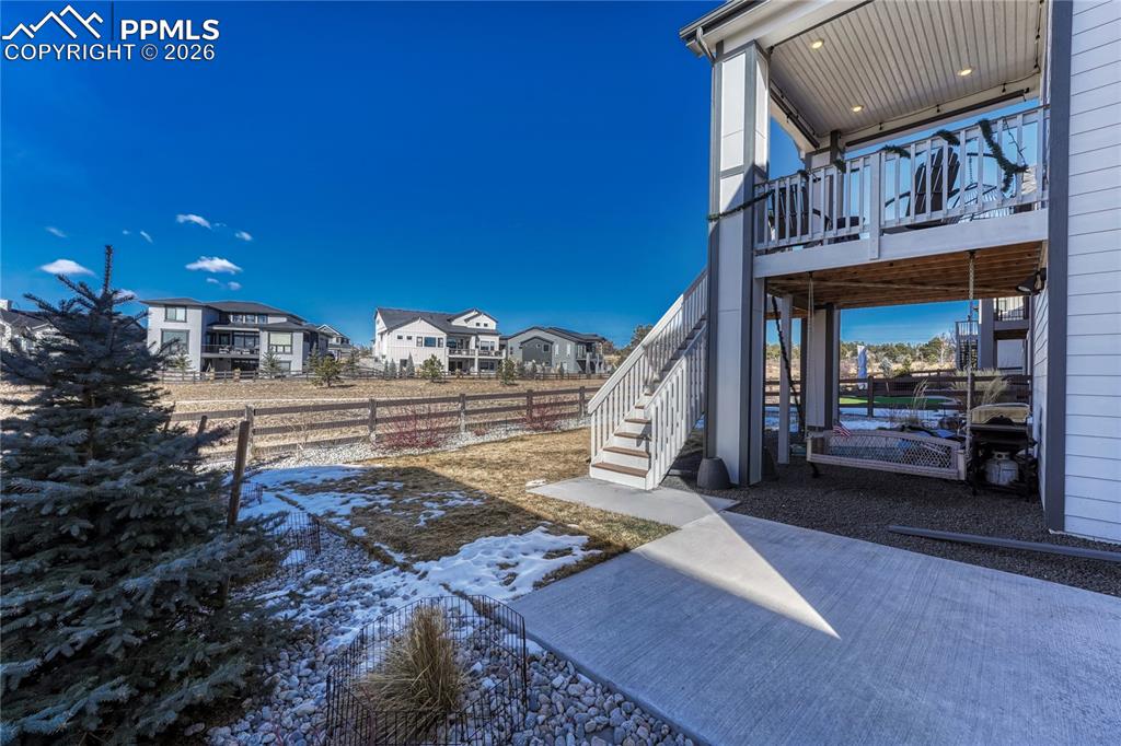 Back patio off of basement walk-out sliders