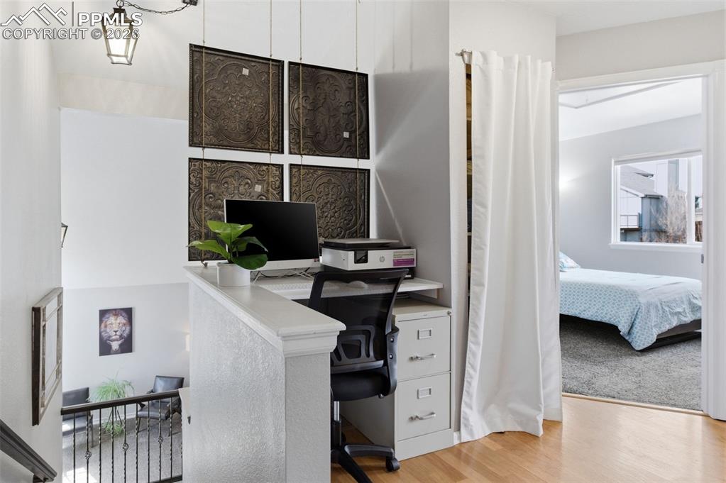 This is a great nook for an in-home office; homework area; or crafting.